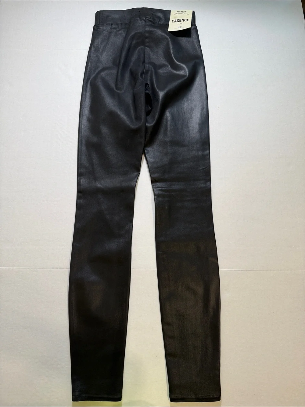 L’AGENCE Rochelle Coated High Waist Pull-On Skinny Jeans